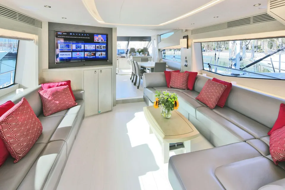Explore the interior of the luxury sunseekers yacht.