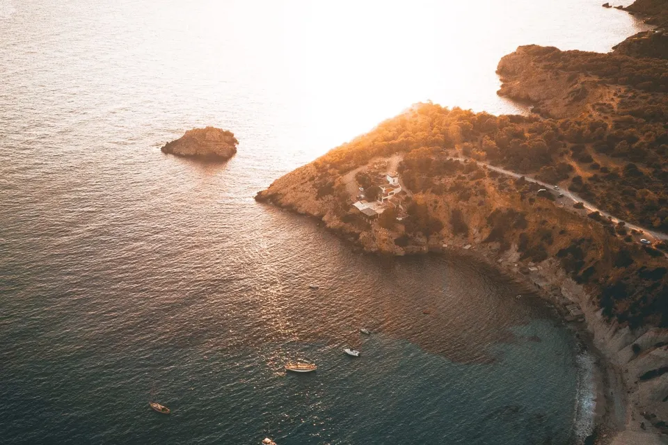 A birdseye view overlooking San Jose Ibiza.